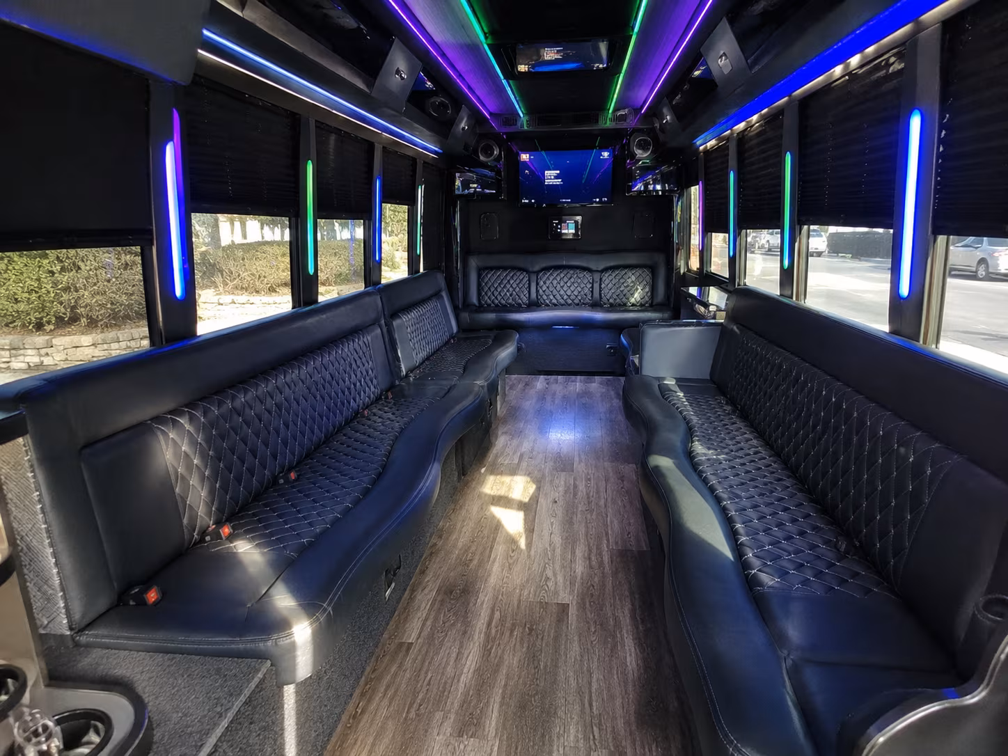 oxnard 15 passenger party bus interior