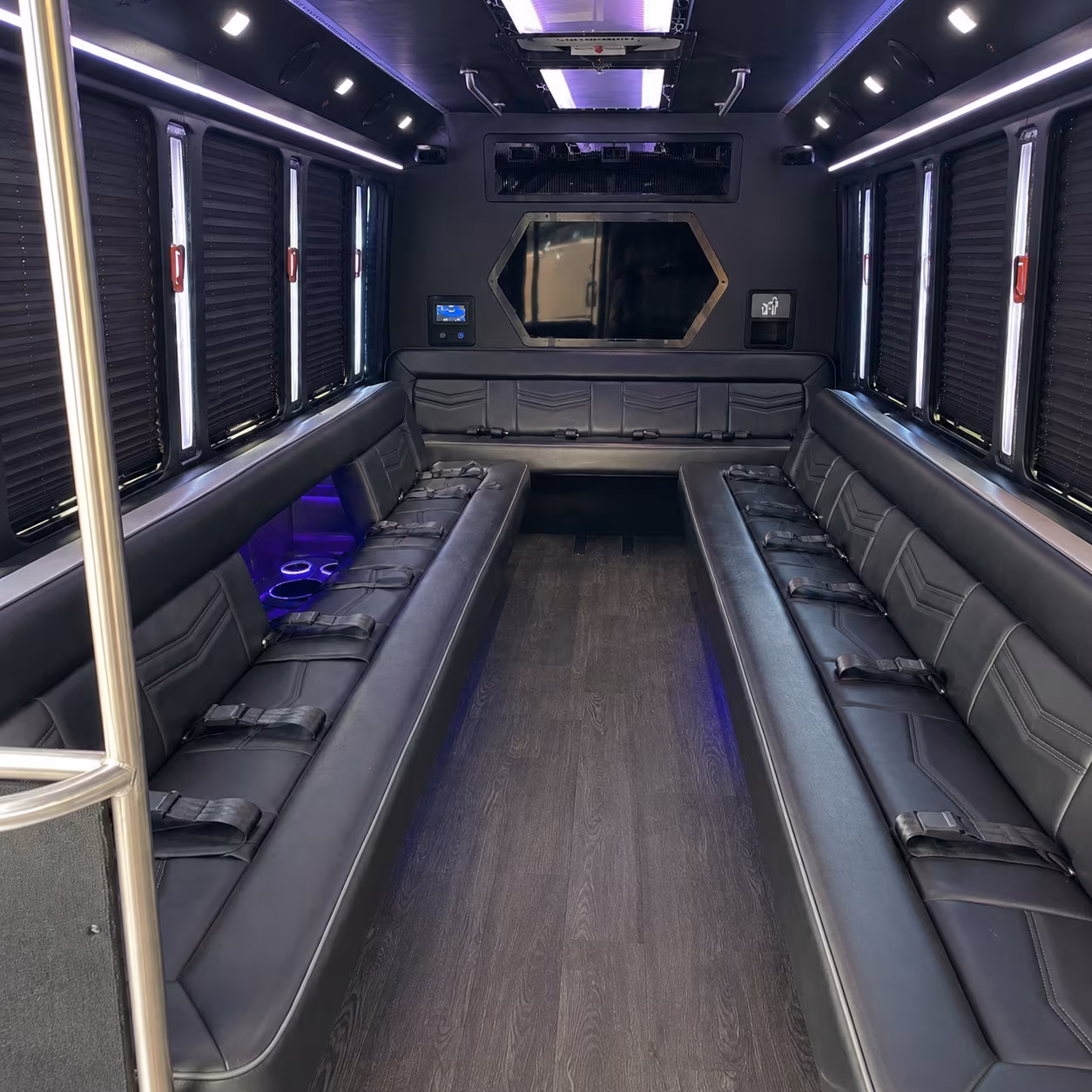 oxnard 18 passenger party bus interior