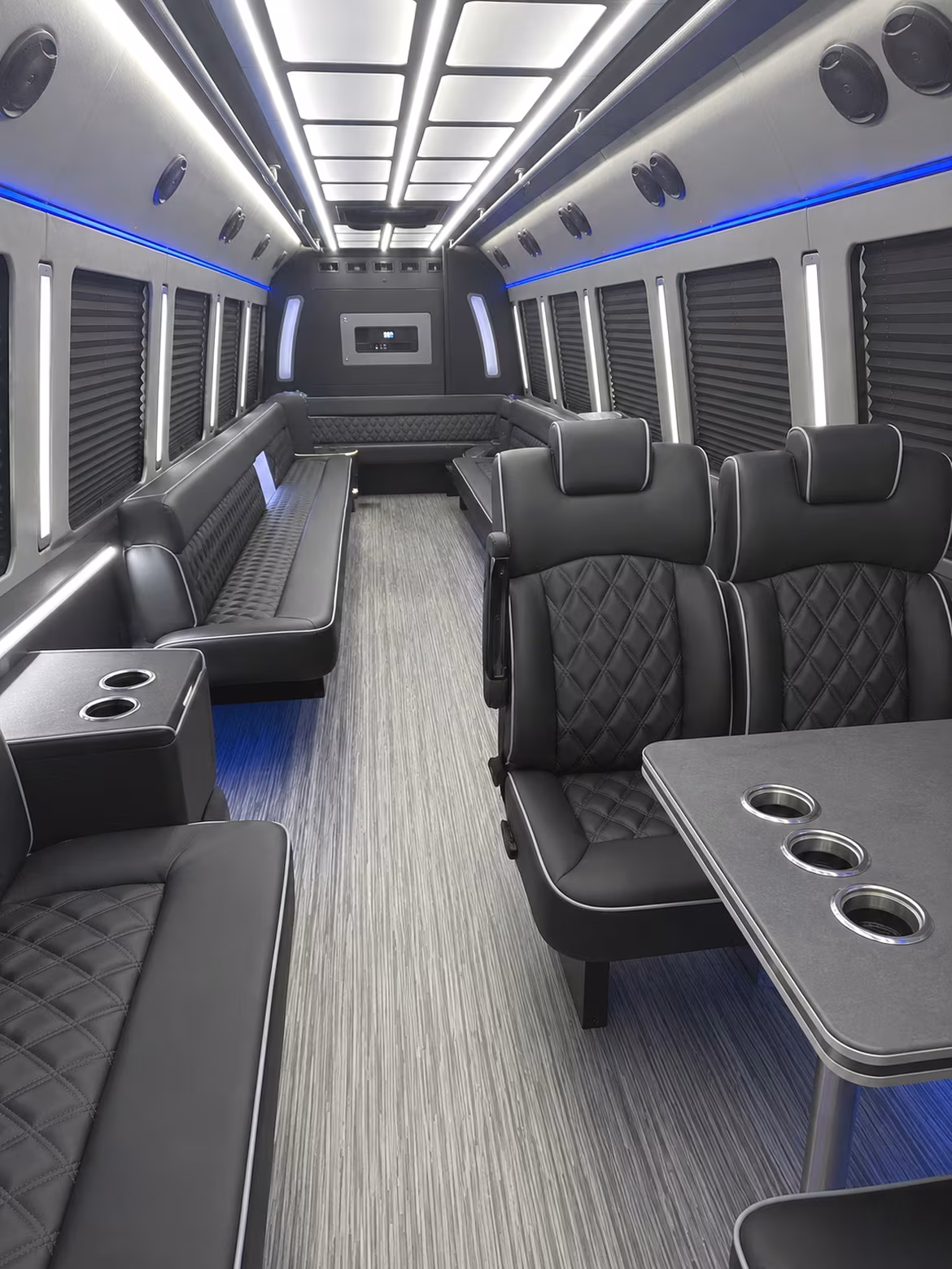 oxnard 25 passenger party bus inside
