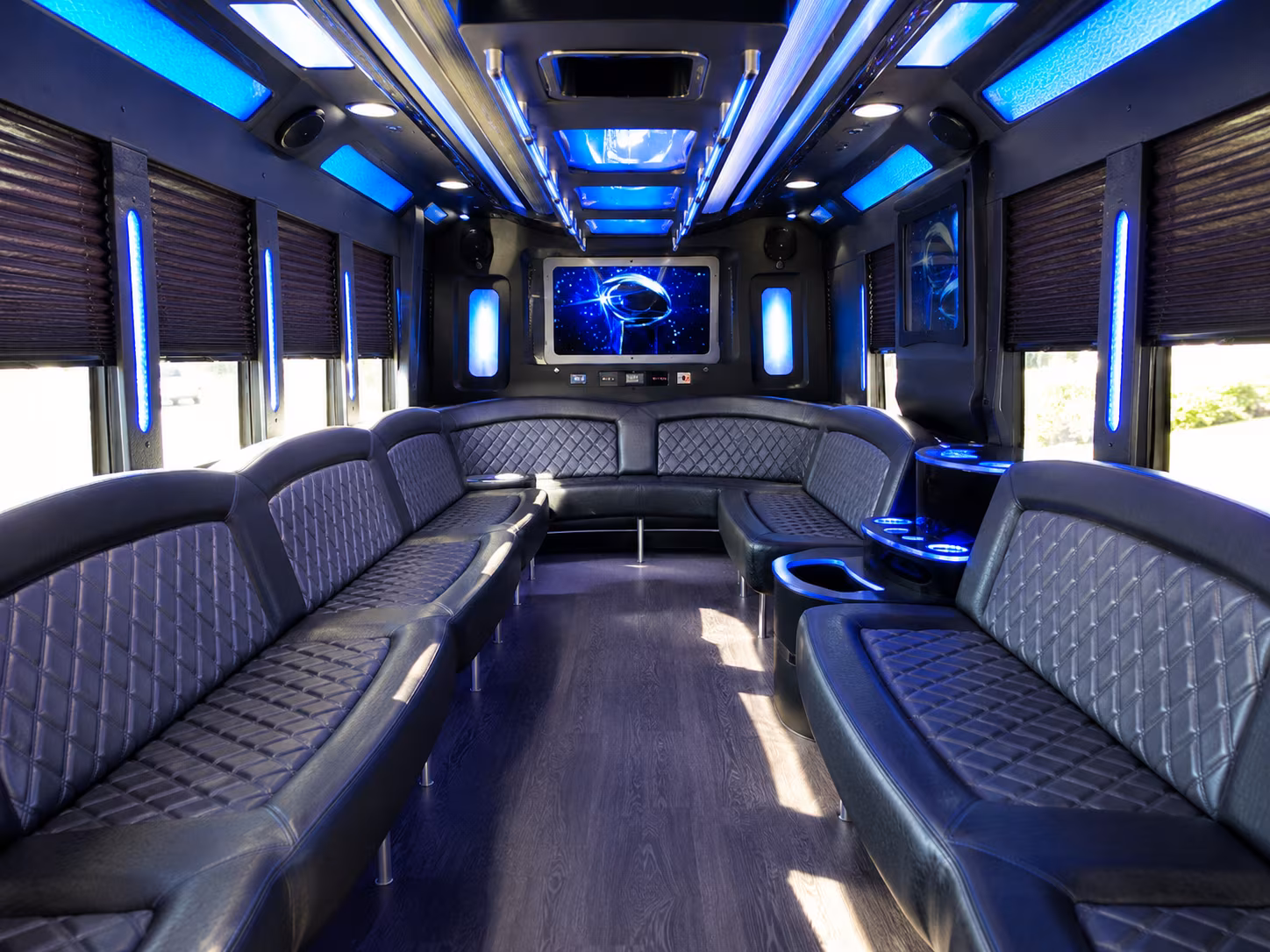 oxnard 28 passenger party bus inside