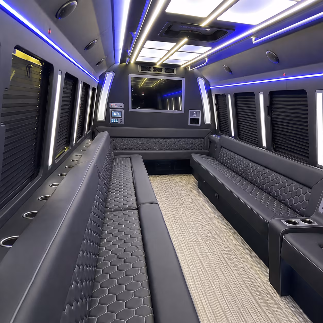 oxnard 40 passenger party bus inside