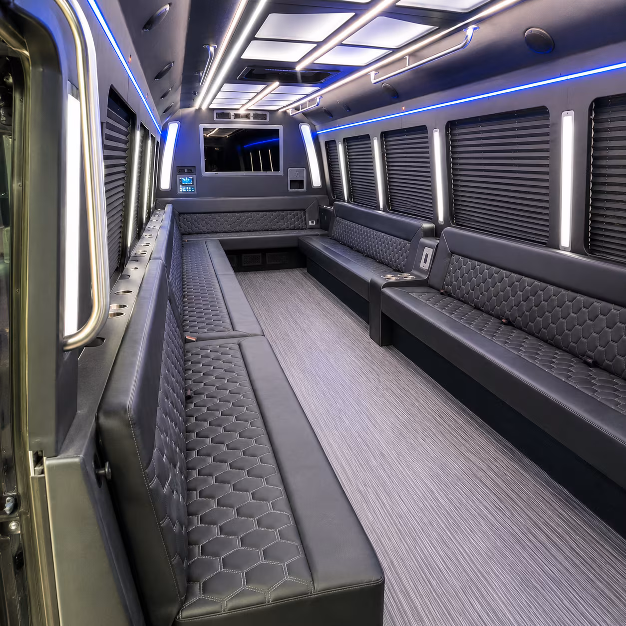 oxnard 40 passenger party bus interior
