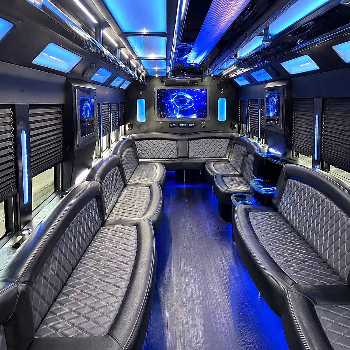 oxnard 50 passenger party bus interior